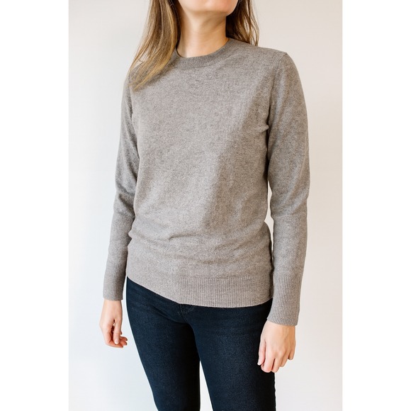 J. Crew Sweaters - J.Crew Extra Soft Crew Neck Sweater Womens Large Tan Brown Casual Knit